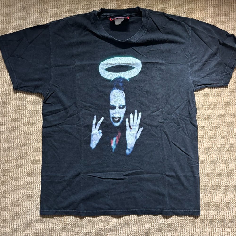 Black graphic Marilyn Manson T-shirt